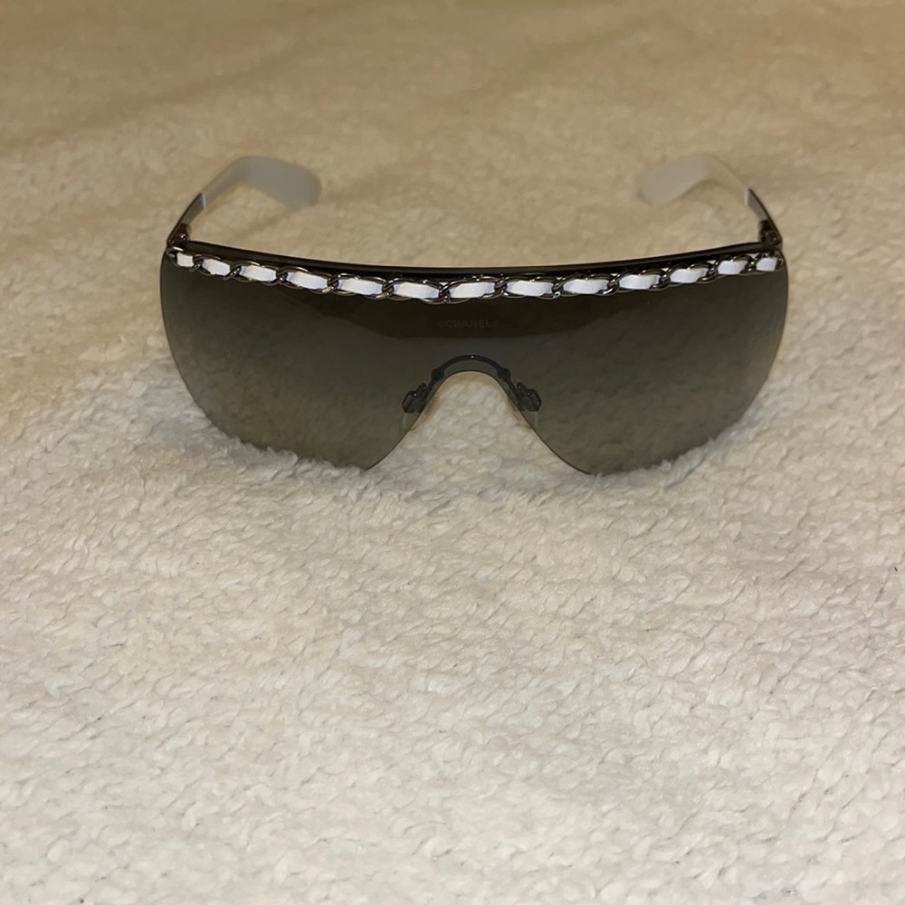 Chanel Rimless Shield Chain Sunglasses RARE